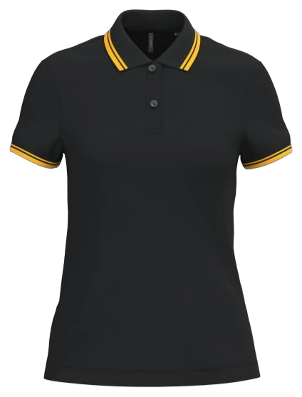 Polo manches courtes col liseré Femme