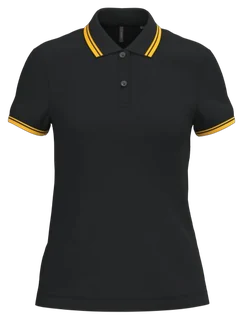Polo manches courtes col liseré Femme