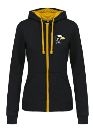 Sweat Zippé Jaune et Noir Femme